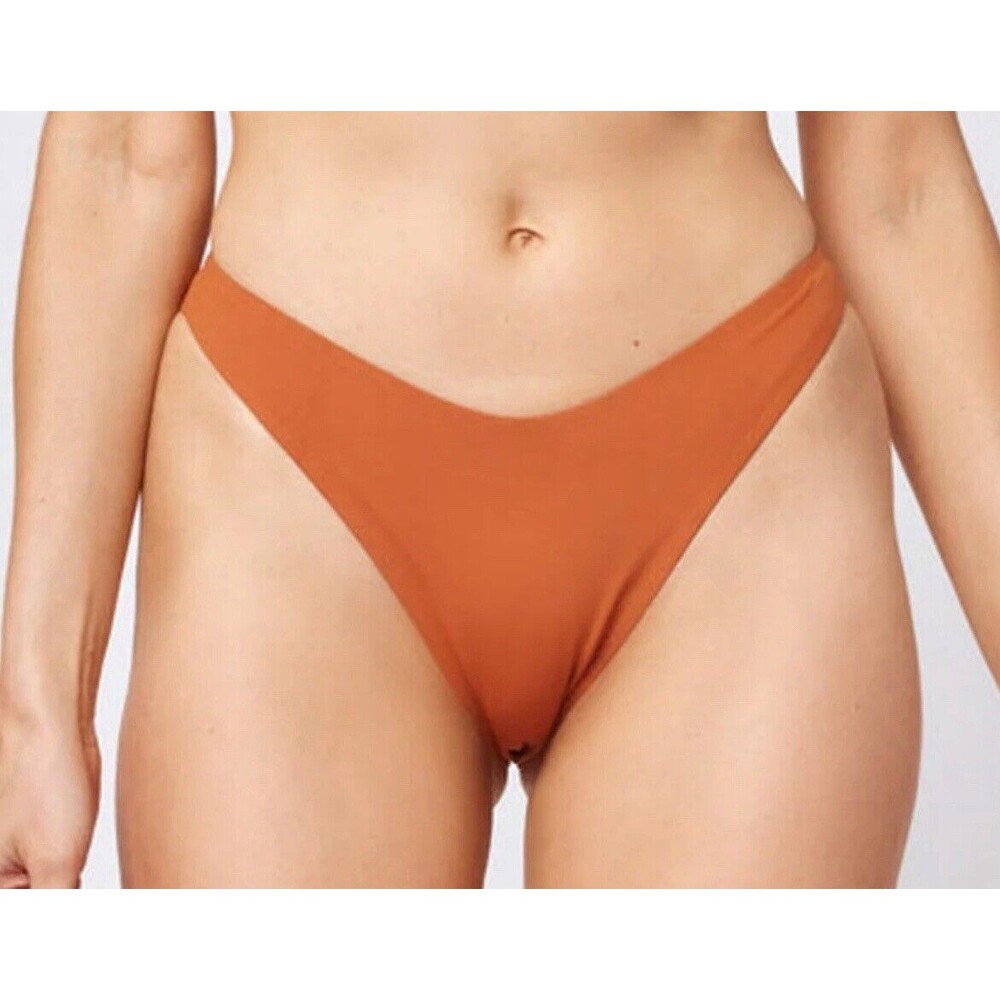 L Space Cabana Bitsy Bikini Bottom In Burnt Orange Amber Sz XL New